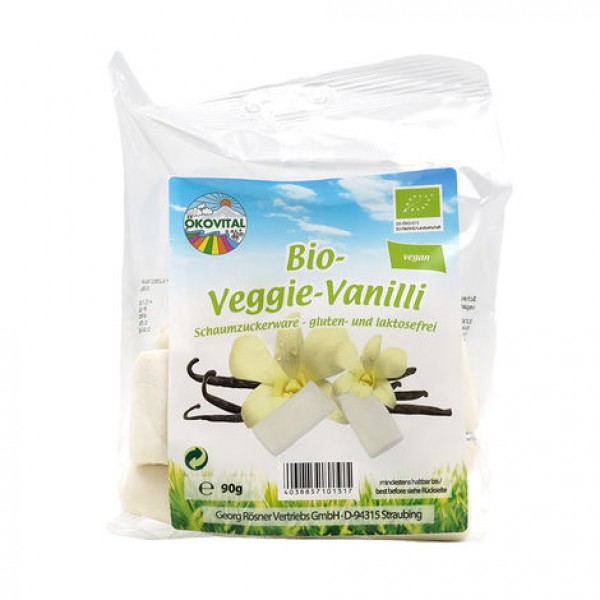 Penové cukríky vanilkové vegánske BIO 90g