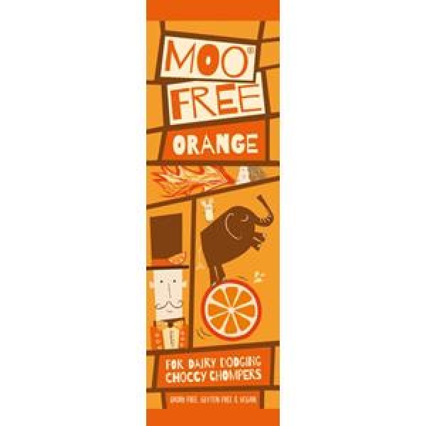 Mini čokoláda mliečna s pomarančom VEGAN MooFree 20g