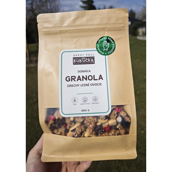 Bezlepková granola lesné ovocie a orechy Pán Kukučka 450g