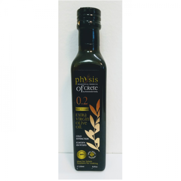 Olivový olej extra panenský- Physis of Crete, acidita 0.29% max, 0.25L sklo