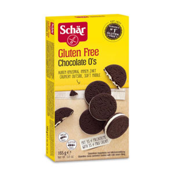 Sušienky Chocolate O's kakaové plnené 165g Schär