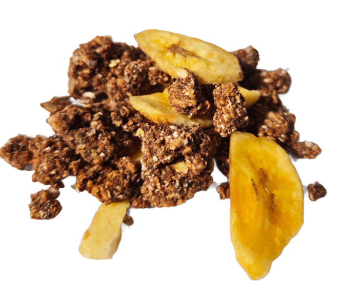 Granola kakao banán vysypaná